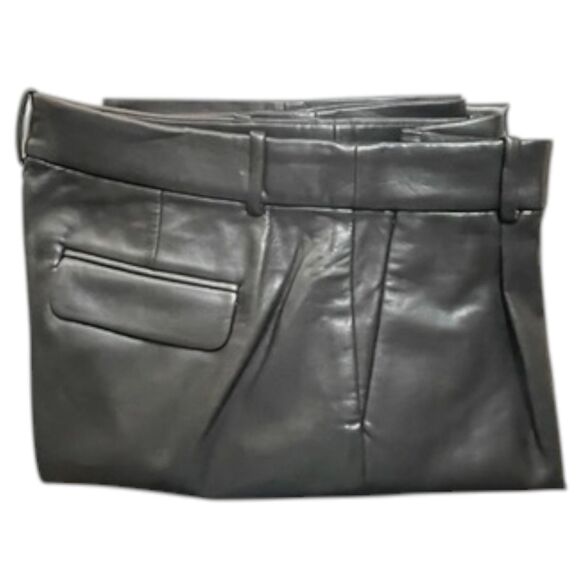 .Crew Faux Leather Straight Leg Pants Size 12 Black NWT - Picture 16 of 16